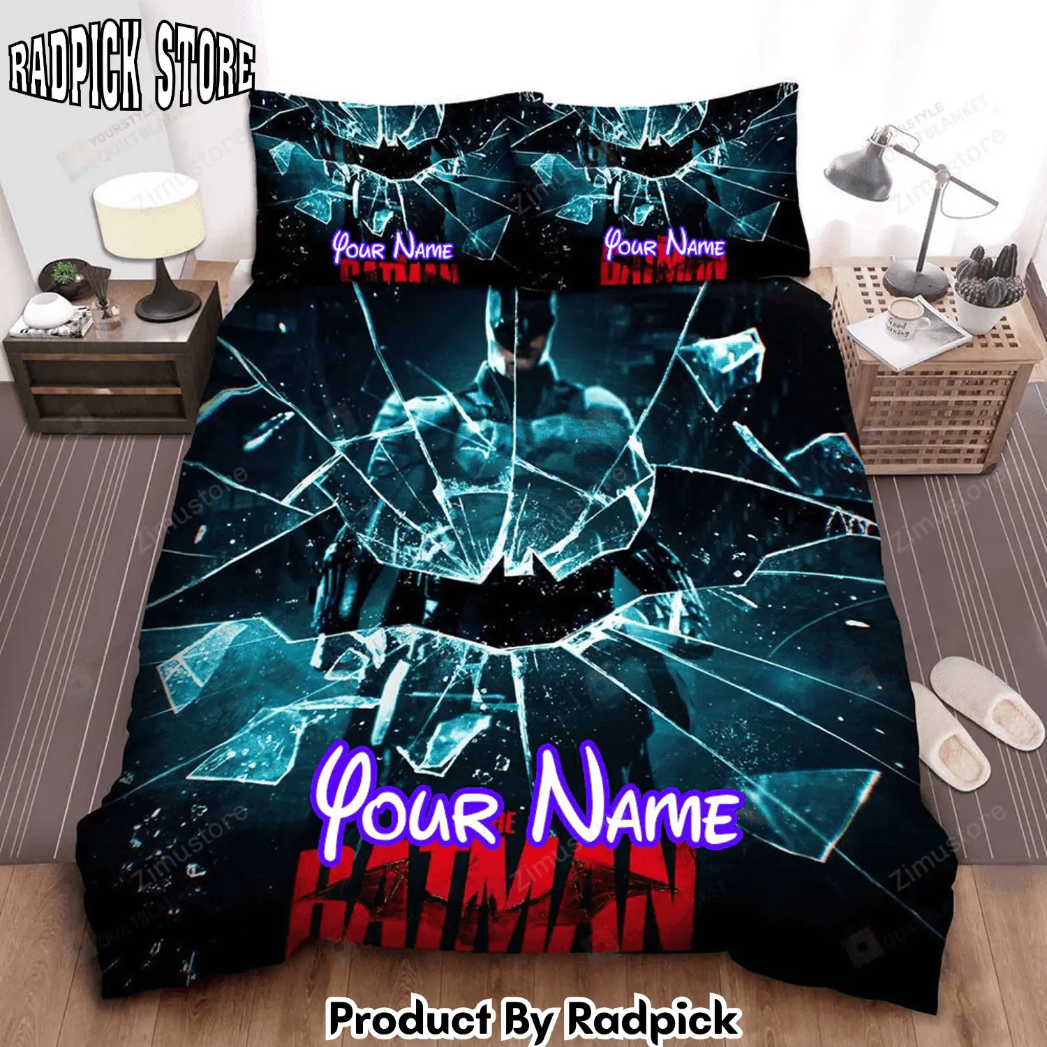 Radpick the batman movie alternative poster bed sheets spread comforter duvet cover personalized name bedding sets rp3271402